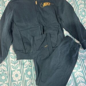 Nike Navy Tracksuit with Gold Accents